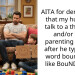 AITA for demanding that my husband talk to a ther***st and/or take parenting cla*ses after he typed the word boundaries like BouNDaRiEs?