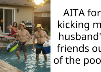 AITA for kicking my husband’s friends out of the pool?.