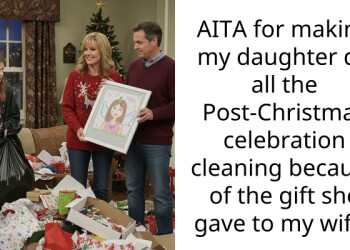 AITA for making my daughter do all the Post-Christmas celebration cleaning because of the gift she gave to my wife?