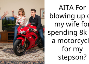 AITA For blowing up on my wife for spending 8k on a motorcycle for my stepson?