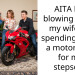 AITA For blowing up on my wife for spending 8k on a motorcycle for my stepson?