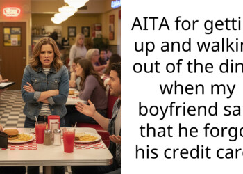 AITA for getting up and walking out of the diner when my boyfriend said that he forgot his credit card?