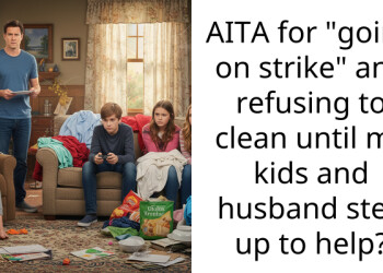 AITA for “going on strike” and refusing to clean until my kids and husband step up to help?