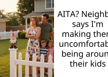 AITA? Neighbor says I’m making them uncomfortable being around their kids