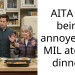 AITA for being annoyed my MIL ate my dinner?