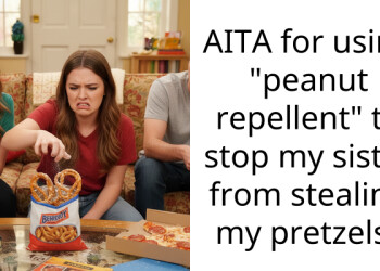 AITA for using “peanut repellent” to stop my sister from stealing my pretzels?