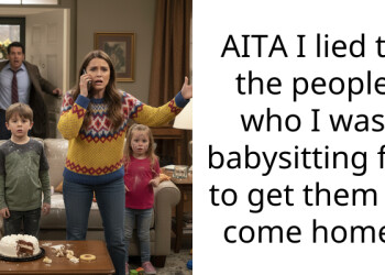 AITA I lied to the people who I was babysitting for to get them to come home.