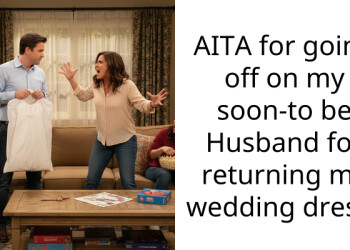 AITA for going off on my soon-to be Husband for returning my wedding dress?