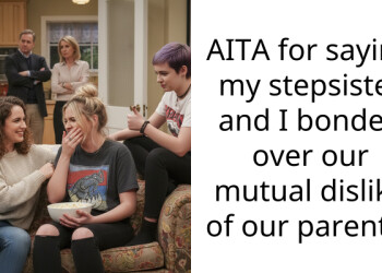 AITA for saying my stepsister and I bonded over our mutual dislike of our parents?