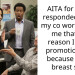AITA for how I responded when my co worker told me that the reason I got a promotion was because of my b***st size?