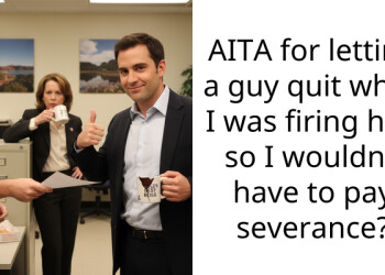 AITA for letting a guy quit while I was firing him so I wouldn’t have to pay severance?