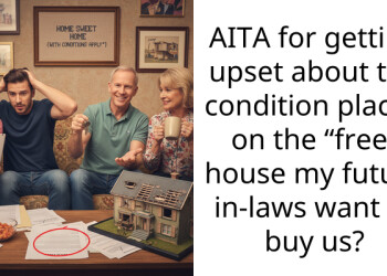 AITA for getting upset about the condition placed on the “free” house my future in-laws want to buy us?