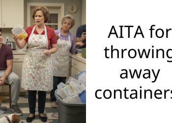 AITA for throwing away containers?