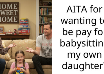 My wife goes on date nights with our neighbor and refuses to let him pay me for babysitting