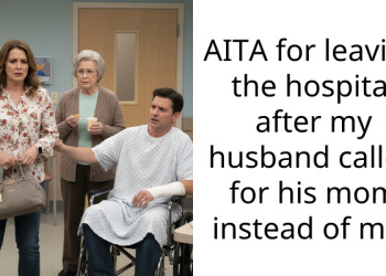 AITA for leaving the hospital after my husband called for his mom instead of me?