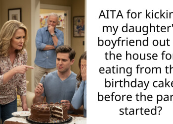 AITA for kicking my daughter’s boyfriend out of the house for eating from the birthday cake before the party started?
