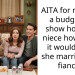 AITA for making a budget to show how my niece how hard it would be if she married her fiancé?