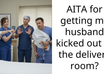 AITA for getting my husband kicked out of the delivery room?