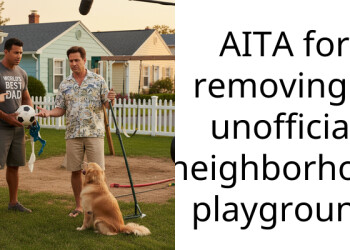 AITA for removing a unofficial neighborhood playground