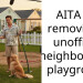 AITA for removing a unofficial neighborhood playground