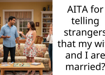 AITA for telling strangers that my wife and I are married?