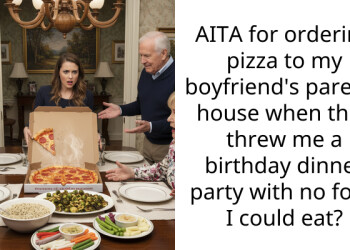 AITA for ordering pizza to my boyfriend’s parents house when they threw me a birthday dinner party with no food I could eat?