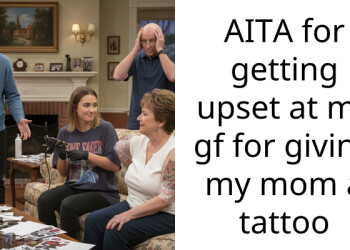 AITA for getting upset at my gf for giving my mom a tattoo