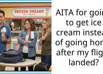 After a Month Away, Wife Lands and Takes a Two-Hour Trip to Get Ice Cream Instead of Immediately Coming Home, Infuriating Her Husband