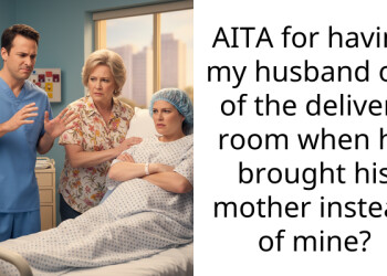 AITA for having my husband out of the delivery room when he brought his mother instead of mine?