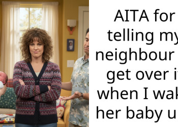 AITA for telling my neighbour to get over it when I wake her baby up?