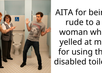 AITA for being rude to a woman who yelled at me for using the disabled toilet?