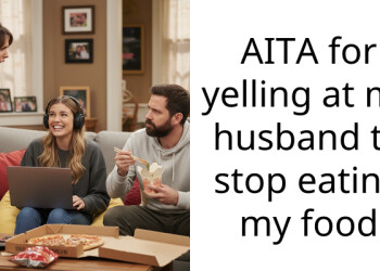 AITA for yelling at my husband to stop eating my food