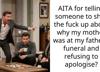 AITA for telling someone to shut the f**k up about why my mother was at my father’s funeral and refusing to apologise?
