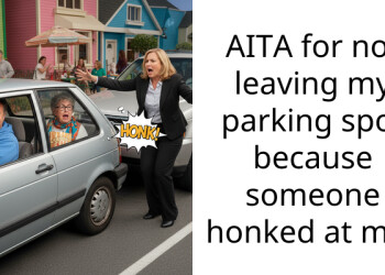 AITA for not leaving my parking spot because someone honked at me?