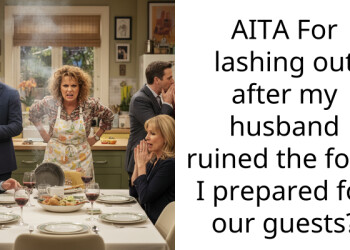 AITA For lashing out after my husband ruined the food I prepared for our guests?