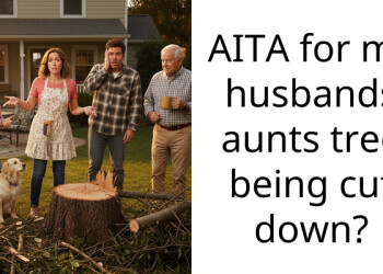 AITA for my husbands aunts tree being cut down?
