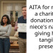 AITA for making a charitable donation in my niece’s name vs giving her a tangible present?