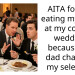 AITA for not eating my meal at my cousins wedding because my dad changed my selection
