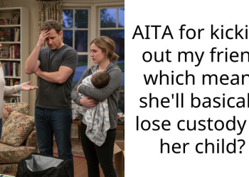 AITA for kicking out my friend which means she’ll basically lose custody of her child?