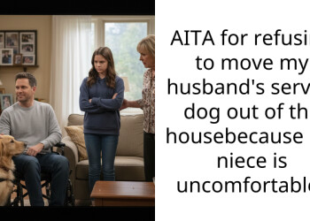 Brazen House Guests Tell Host She Should Temporarily Move Her Husband’s Service Dog Because It Makes Their Daughter Uncomfortable