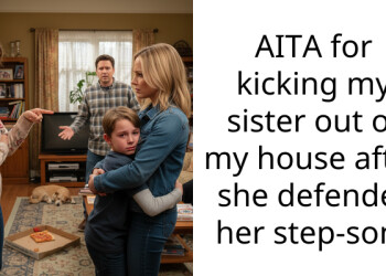 AITA for kicking my sister out of my house after she defender her step-son?