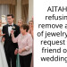 AITAH for refusing to remove a piece of jewelry at the request of my friend on her wedding day?
