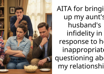 AITA for bringing up my aunt’s husband’s in***elity in response to her inappropriate questioning about my relationship?