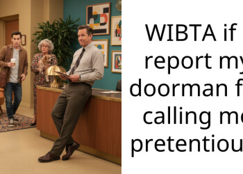 WIBTA if I report my doorman for calling me pretentious?