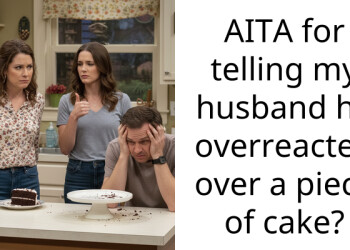 AITA for telling my husband he overreacted over a piece of cake?