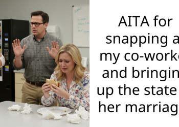 AITA for snapping at my co-worker and bringing up the state of her marriage?
