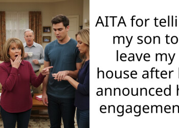 AITA for telling my son to leave my house after he announced his engagement?