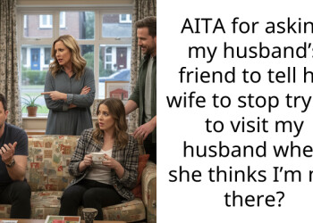 AITA for asking my husband’s friend to tell his wife to stop trying to visit my husband when she thinks I’m not there?