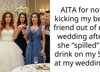 AITA for not kicking my best friend out of my wedding after she “spilled” a drink on my SIL at my wedding?
