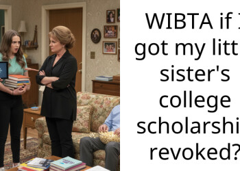 WIBTA if I got my little sister’s college scholarship revoked?